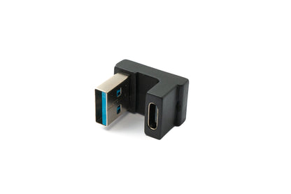 SYSTEM-S USB 3.1 Adapter Typ C Buchse zu 3.0 Typ A Stecker U Turn 180° Winkel Kabel