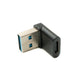 Adattatore USB 3.1 tipo C femmina a cavo angolare maschio 3.0 tipo A in nero