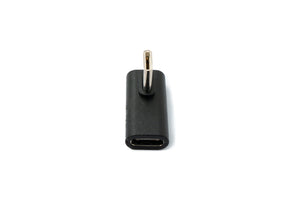 SYSTEM-S USB 3.1 adapter type C male to female angle cable in black