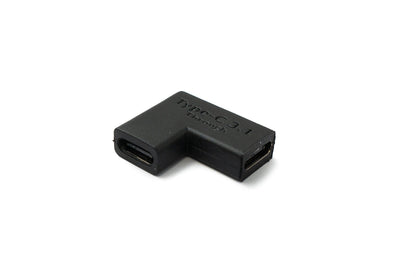 SYSTEM-S USB 3.1 Adapter Typ C Buchse zu Buchse Winkel Kabel in Schwarz