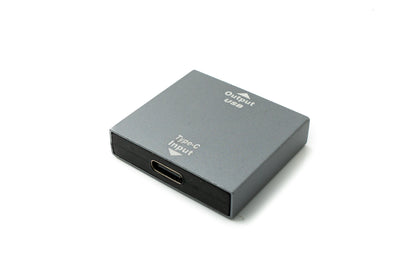 Adaptateur SYSTEM-S USB 3.0 Y type C femelle vers 2x câble femelle de type A en gris