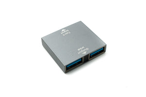 SYSTEM-S USB 3.0 Y Adapter Typ C Buchse zu 2x Typ A Buchse Kabel in Grau