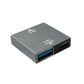 Adaptador USB 3.1 Y SYSTEM-S Tipo C Hembra a Hembra y Cable 3.0 Tipo A Hembra en Gris