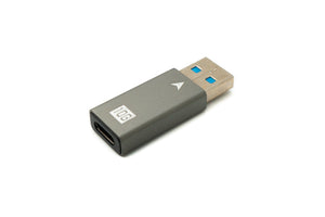 Adaptateur SYSTEM-S USB 3.1 type C femelle vers câble 3.0 type A mâle en gris