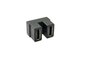 SYSTEM-S USB4 Adapter Typ C Buchse zu Buchse U Turn 180° Winkel 40 Gbit/s USB 4.0 Kabel