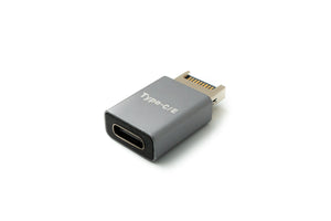 SYSTEM-S USB 3.1 Adapter Typ E Stecker zu Typ C Buchse Adapter in Grau