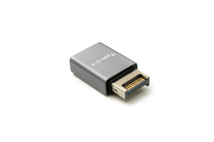 SYSTEM-S USB 3.1 Adapter Typ E Stecker zu Typ C Buchse Adapter in Grau