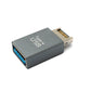 SYSTEM-S USB 3.1 Adapter Typ E Stecker zu 3.0 Typ A Buchse Adapter in Grau