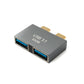 SYSTEM-S USB 3.1 Gen 2 Doppel Adapter 2x Typ C Stecker zu 2x 3.0 Typ A Buchse Kabel OTG