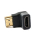 Adaptador HDMI SYSTEM-S 4K cable angular estándar macho a hembra en color gris