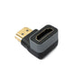 Adaptador HDMI SYSTEM-S 4K cable angular estándar macho a hembra en color gris