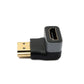 Adaptador HDMI SYSTEM-S 4K cable angular estándar macho a hembra en color gris