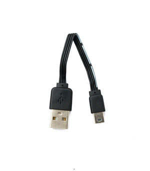 SYSTEM-S USB 2.0 Kabel 13 cm Mini B Stecker zu Typ A Stecker Adapter kurz flach Schwarz