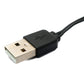 Câble SYSTEM-S USB 2.0 13 cm adaptateur mini B mâle vers type A mâle court plat noir