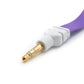 Cavo audio jack stereo AUX da 100 cm da 3,5 mm maschio a maschio piatto in viola