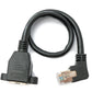 SYSTEM-S LAN Kabel 30 cm 8P8C Stecker zu Buchse Winkel Schraube Adapter in Schwarz