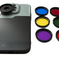 SYSTEM-S Farbfilter Set 37 mm 6 Stück Farbe Filter für Fotografie für iPhone 14 Pro Max