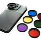 SYSTEM-S Farbfilter Set 37 mm 6 Stück Farbe Filter für Fotografie für iPhone 14 Pro Max