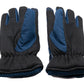 SYSTEM-S Anti Rutsch Handschuhe aus Polyester für Smartphones Touch Bildschirme in Blau