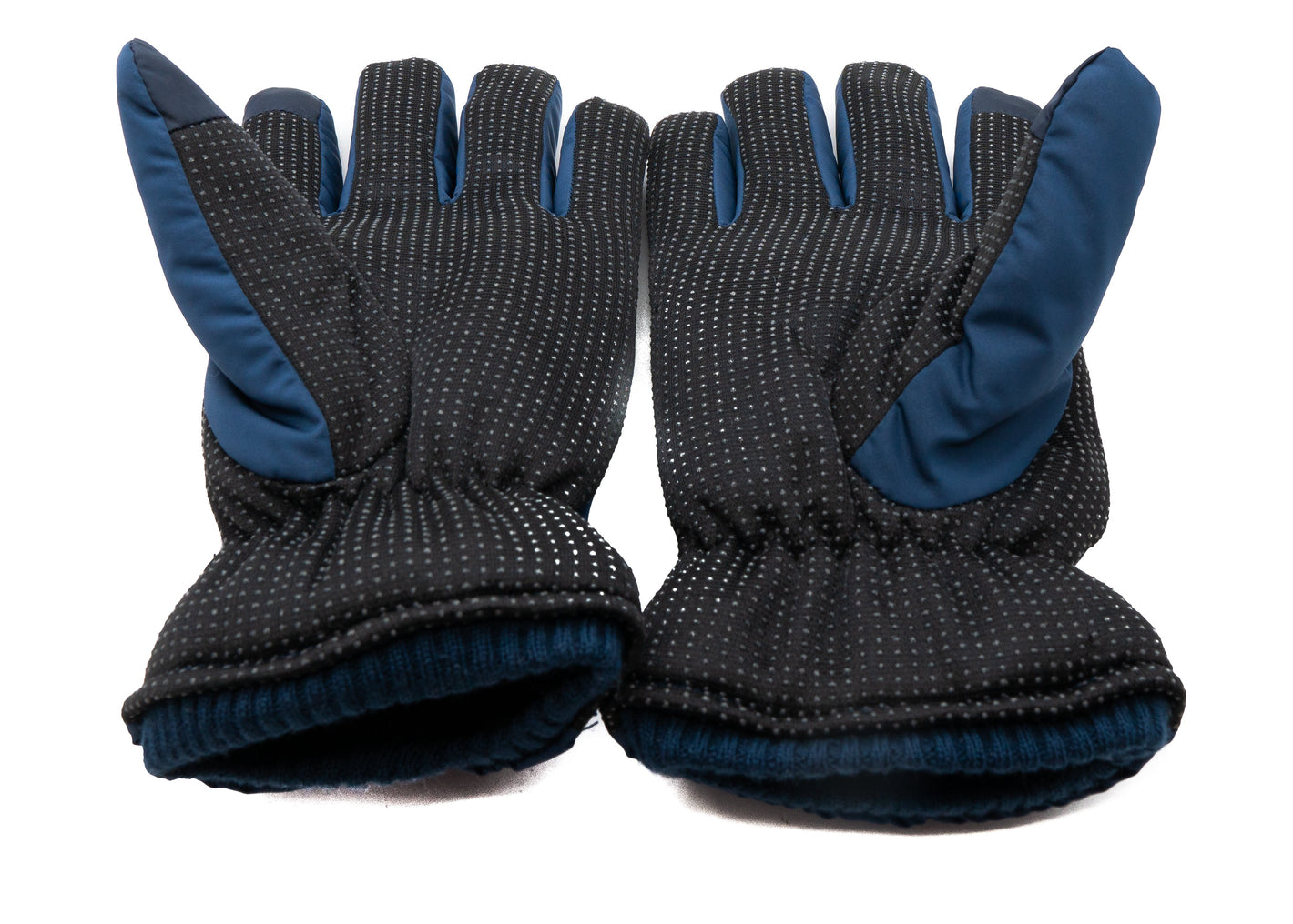 SYSTEM-S anti-slip polyester gloves for smartphones touch screens in blue