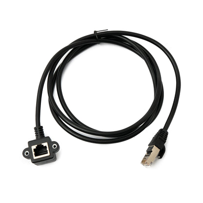 Cavo LAN 150 cm 8P8C femmina a RJ45 maschio adattatore a vite angolare in nero