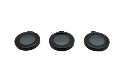 SYSTEM-S Kamera Schutz Linse Objektiv Abdeckung Glas für iPhone 13 Pro + Max in Schwarz