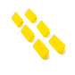 6 coperture antipolvere USB tipo A in silicone di colore giallo
