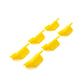 6 coperture antipolvere USB tipo A in silicone di colore giallo