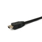 SYSTEM-S USB 2.0 Kabel 100 cm Mini B Stecker zu Buchse Bulkhead Wasserfest in Schwarz