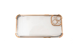 Funda protectora de TPU a prueba de golpes en funda transparente amarilla brillante para iPhone 14 Plus