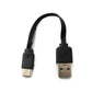 Câble SYSTEM-S USB 3.1 13 cm Adaptateur Type C mâle vers 2.0 Type A mâle plat noir