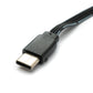 Câble SYSTEM-S USB 3.1 13 cm Adaptateur Type C mâle vers 2.0 Type A mâle plat noir