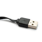 Câble SYSTEM-S USB 3.1 13 cm Adaptateur Type C mâle vers 2.0 Type A mâle plat noir