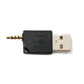 SYSTEM-S Audio USB Adapter 3,5mm Klinke Stecker zu 2.0 Typ A Stecker AUX Kabel in Schwarz