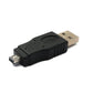 SYSTEM-S USB 2.0 Adapter Typ A Stecker zu HIROSE  MINI 4P Stecker Kabel in Schwarz