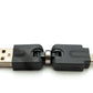 Adaptateur SYSTEM-S USB 2.0 Micro B mâle vers Type A femelle câble angle 360° en noir