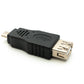 Adaptateur SYSTEM-S USB 2.0 Câble Micro B mâle vers Type A femelle en noir