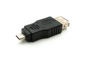 Adaptateur SYSTEM-S USB 2.0 Câble Micro B mâle vers Type A femelle en noir