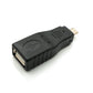 SYSTEM-S USB 2.0 Adapter Micro B Stecker zu Typ A Buchse Kabel in Schwarz