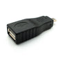 SYSTEM-S USB 2.0 Adapter Micro B Stecker zu Typ A Buchse Kabel in Schwarz