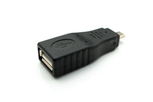 Adaptateur SYSTEM-S USB 2.0 Câble Micro B mâle vers Type A femelle en noir