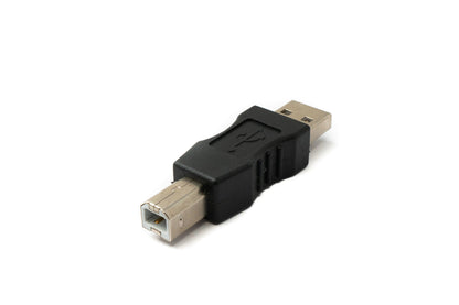 SYSTEM-S USB 2.0 adapter type B male to A male cable in black