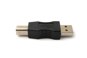 SYSTEM-S USB 2.0 Adapter Typ B Stecker zu A Stecker Kabel in Schwarz