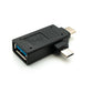 Adattatore USB Y 3.1 tipo C maschio e cavo da 2.0 Micro B maschio a 3.0 A femmina