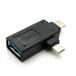 Adattatore USB Y 3.1 tipo C maschio e cavo da 2.0 Micro B maschio a 3.0 A femmina