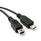 SYSTEM-S Câble USB 2.0 Y 30 cm Mini B Femelle vers Mâle + Adaptateur Micro B Mâle Noir
