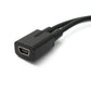 SYSTEM-S Câble USB 2.0 Y 30 cm Mini B Femelle vers Mâle + Adaptateur Micro B Mâle Noir