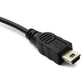 SYSTEM-S Câble USB 2.0 Y 30 cm Mini B Femelle vers Mâle + Adaptateur Micro B Mâle Noir
