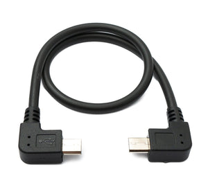 SYSTEM-S USB 2.0 Kabel 30 cm Micro B Stecker zu Stecker Adapter in Schwarz