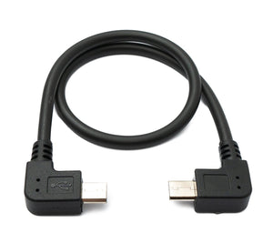 SYSTEM-S USB 2.0 cable 30 cm Micro B male to male adapter in black